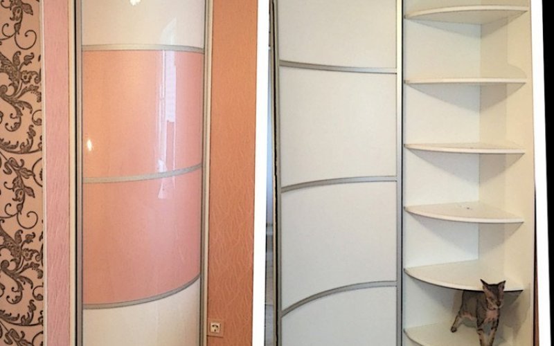 Распашные двери в алюминиевом профиле для шкафов
